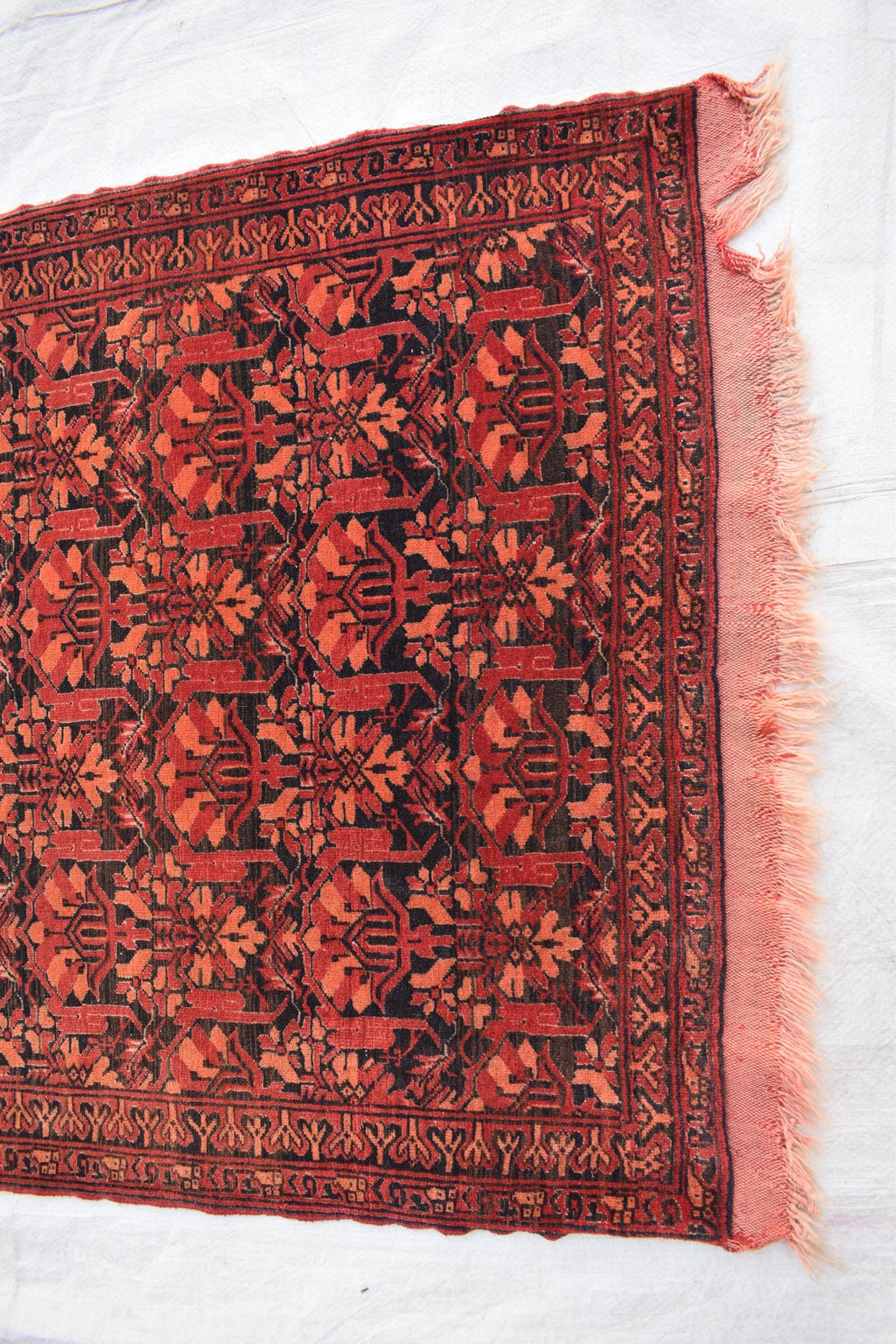 Antique Handmade Runner 12.6 x 2.9 ft - Vintage Persian Hallway Rug, Unique Oriental Carpet, Long Handwoven Floor Runner