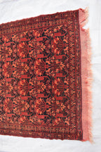 Antique Handmade Runner 12.6 x 2.9 ft - Vintage Persian Hallway Rug, Unique Oriental Carpet, Long Handwoven Floor Runner
