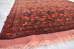 Antique Handmade Runner 12.6 x 2.9 ft - Vintage Persian Hallway Rug, Unique Oriental Carpet, Long Handwoven Floor Runner