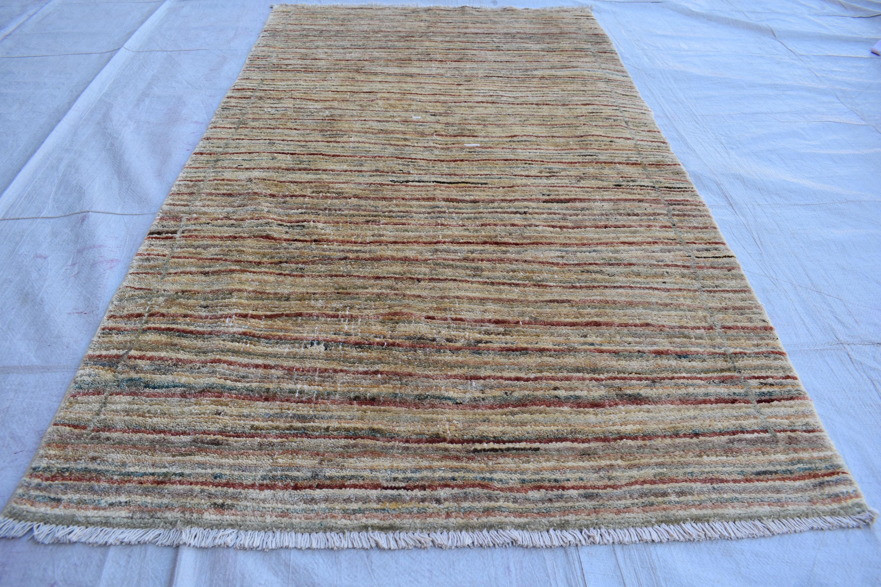Gabba Design Rug 6 x 3.5 ft - Handmade Persian Wool Carpet, Boho Tribal Area Rug, Unique Rustic Decor, Perfect for Bedroom, Living Room
