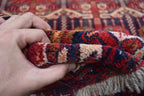 Authentic Afghan Run Ala Bakhmal Rug - 5.3 x 3.3 ft - Handmade Traditional Carpet, Living Room Rug, Bedroom Rug, Wall Hanging Rug