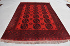 Antique Afghan Rug - 9.5 x 6.5 ft - Handwoven Vintage Rug - Traditional Afghan Carpet - Wool Rug - Authentic Oriental Rug - Collectible Rug
