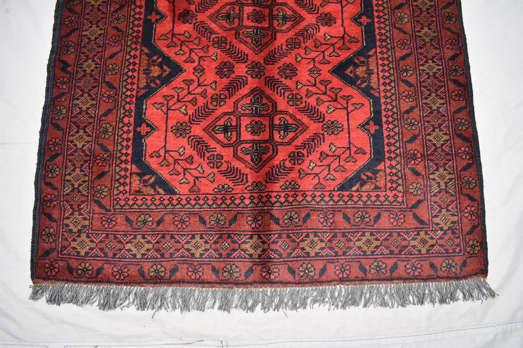 Vintage Khal Mohammadi Runner Rug - 9.15 x 2.72 ft - Handmade Afghan Wool Carpet, Red Hallway Runner, Entry Way Rug, Collectible Rug