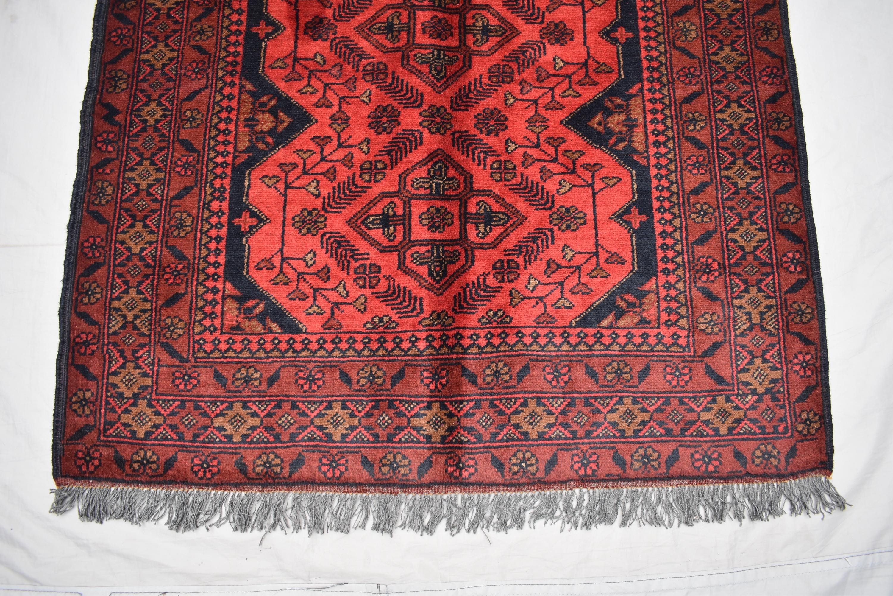 Vintage Khal Mohammadi Runner Rug - 9.15 x 2.72 ft - Handmade Afghan Wool Carpet, Red Hallway Runner, Entry Way Rug, Collectible Rug