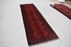 Vintage Khal Mohammadi Runner Rug - 9.15 x 2.72 ft - Handmade Afghan Wool Carpet, Red Hallway Runner, Entry Way Rug, Collectible Rug