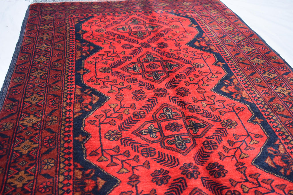 Vintage Khal Mohammadi Runner Rug - 9.15 x 2.72 ft - Handmade Afghan Wool Carpet, Red Hallway Runner, Entry Way Rug, Collectible Rug