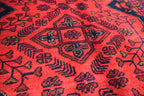 Vintage Khal Mohammadi Runner Rug - 9.15 x 2.72 ft - Handmade Afghan Wool Carpet, Red Hallway Runner, Entry Way Rug, Collectible Rug