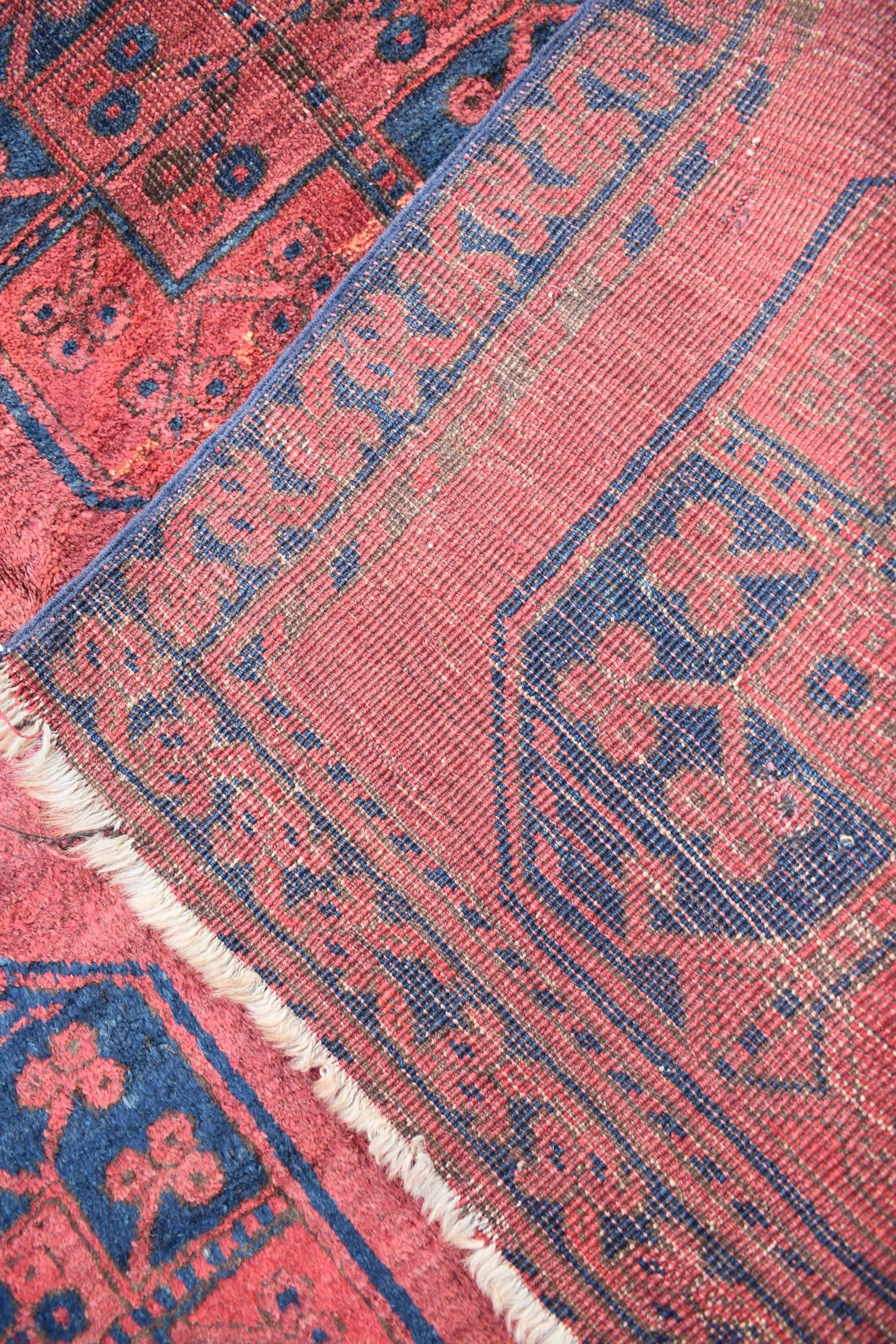 Antique 1920s Rug – Vintage Handmade Wool Carpet 6.4 x 4.4 ft | Authentic Afghan Tribal Decor, Bedroom Rug, Farm House Rug