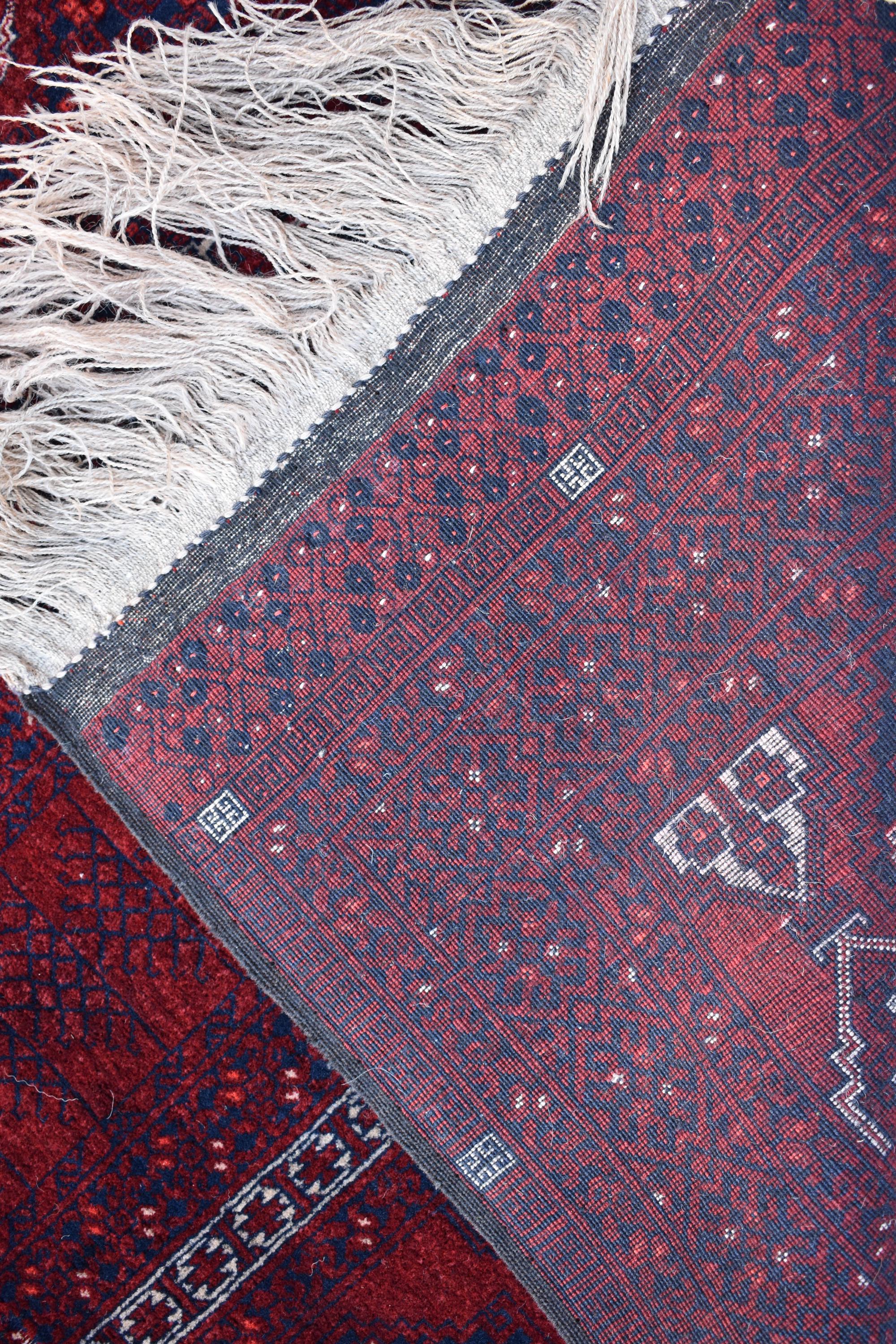 5x7 Antique 50+ Year-Old Afghan Parda Rug - Vintage Handwoven Wool Carpet with Geometric Patterns - Bohemian Decor, Bedroom Rug 7.2x5.4 ft