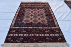 Vintage 50-Year-Old Kilim Rug - 6.8 x 4.2 ft Handwoven Afghan Wool Carpet with Geometric Patterns, Living Room Rug, Wall Hanging Rug