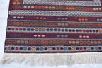 Vintage 50-Year-Old Silk Kilim Rug – 6.8 x 4.1 ft | Authentic Handwoven Antique Carpet, Living Room Rug, Office Rug, Bedroom Rug