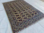Handwoven Ahal Gul Rug 6.7x4.9 ft | Afghan Vintage Area Rug for Home Decor | Unique Tribal Carpet, Living Room Rug, Farm House, Bedroom Rug