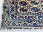 Handwoven Ahal Gul Rug 6.7x4.9 ft | Afghan Vintage Area Rug for Home Decor | Unique Tribal Carpet, Living Room Rug, Farm House, Bedroom Rug