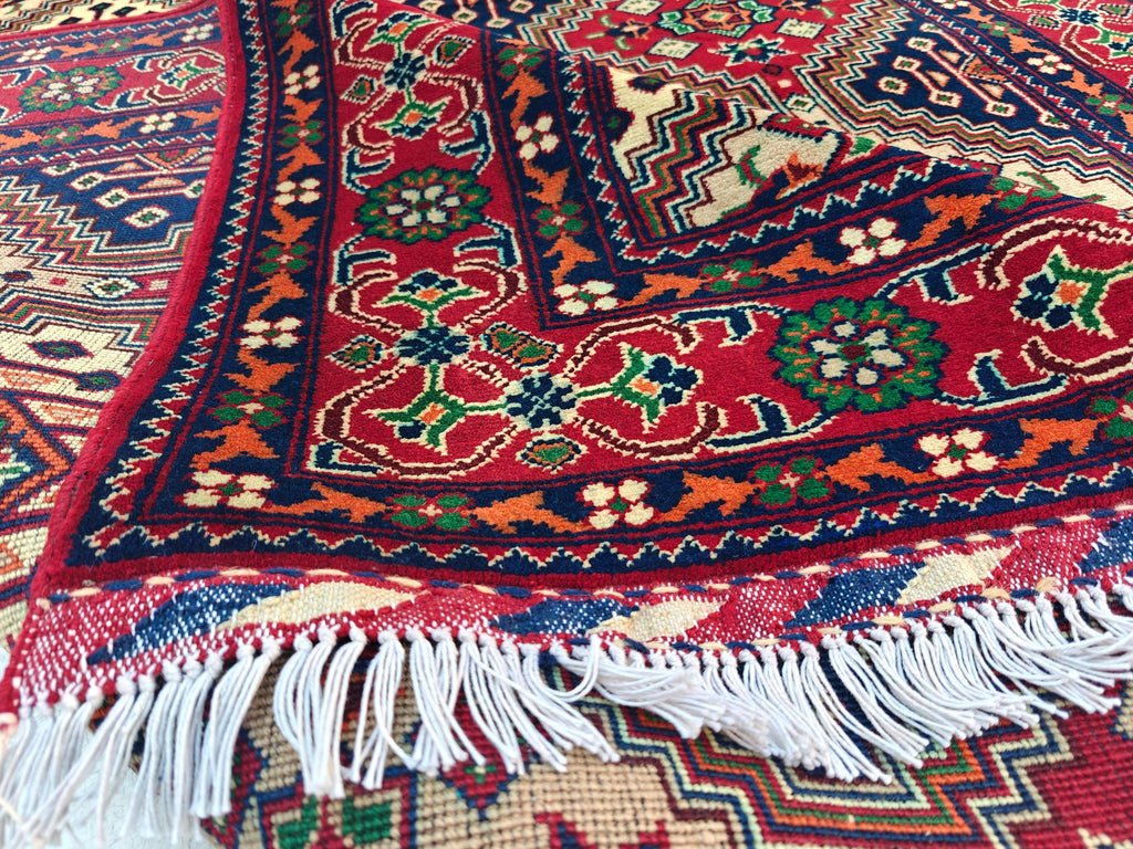 Handwoven Yousafi Rug -6.6x4.9 ft | Afghan Tribal Wool Area Rug Traditional Oriental Carpet for Living Room Unique Etsy Rug, Farm House Rug