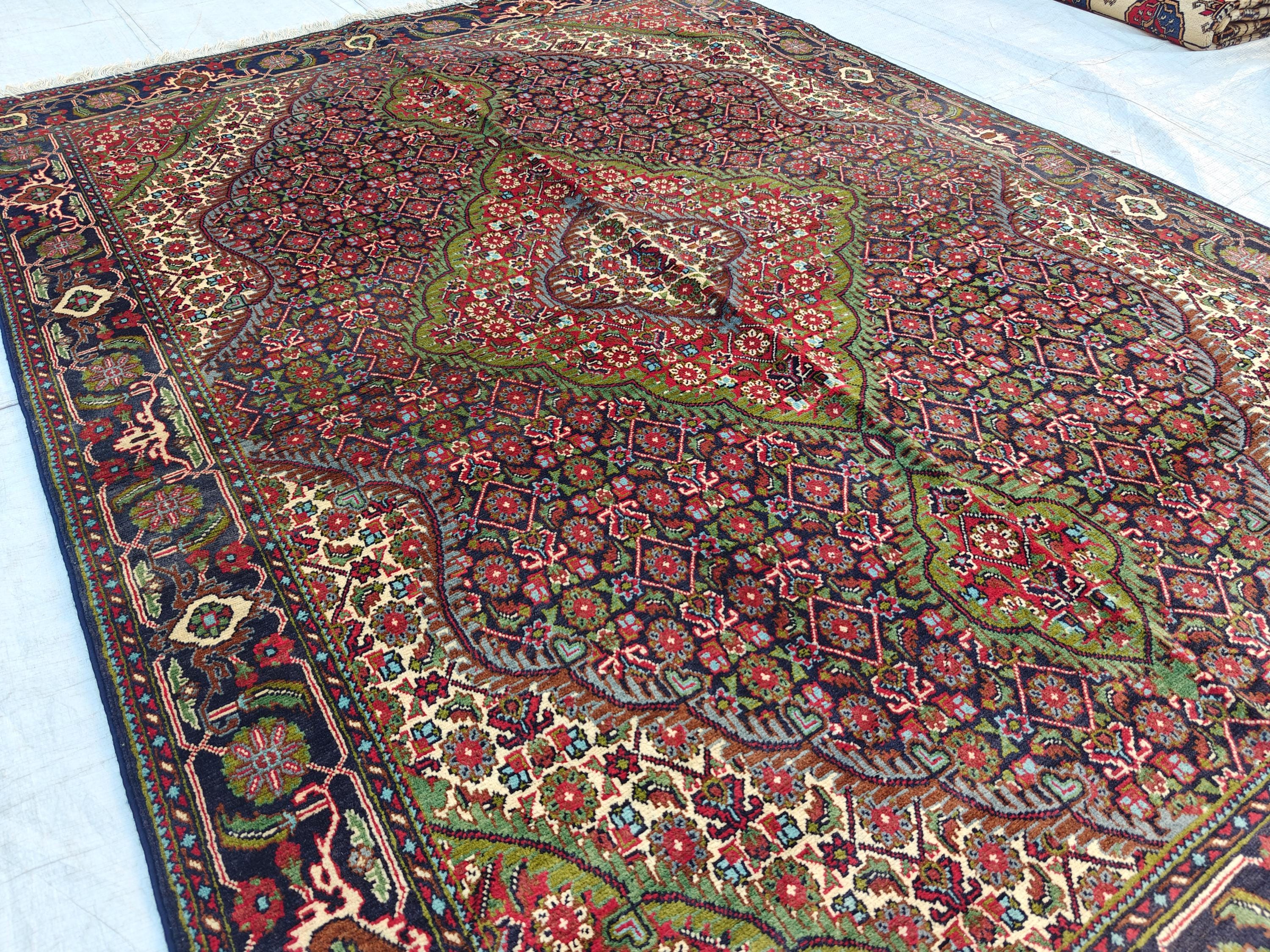 Antique Tabriz Rug 6.6x4.9 ft Persian Handwoven Wool Carpet Vintage Oriental Rug for Living Room Unique Etsy Find, Entryway, living Room Rug