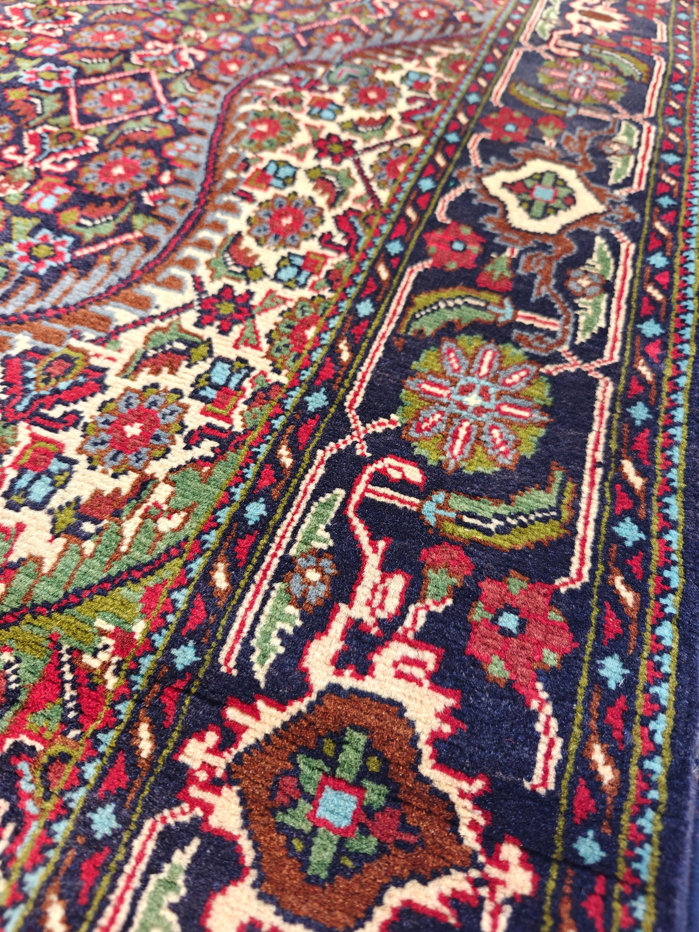 Antique Tabriz Rug 6.6x4.9 ft Persian Handwoven Wool Carpet Vintage Oriental Rug for Living Room Unique Etsy Find, Entryway, living Room Rug