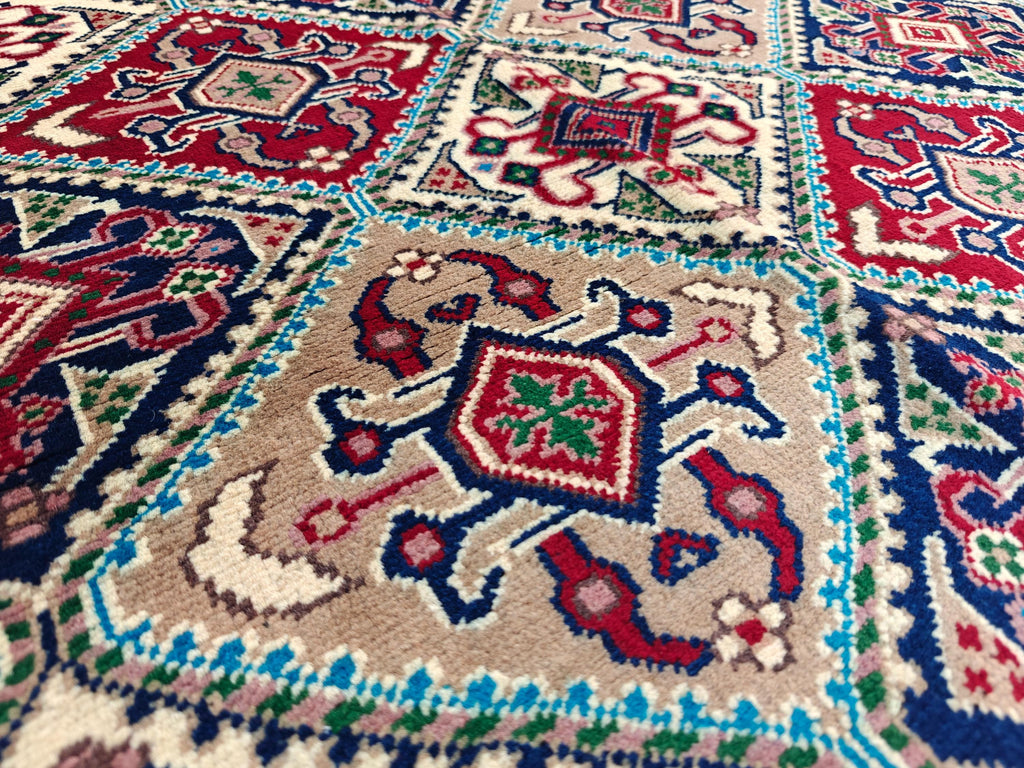 5x7 Handwoven Yousafi Rug Afghan Tribal Wool Area Rug| Traditional Oriental Carpet for Living Room, Dinning Room Rug, Bedroom Rug 7.1x5.1 ft