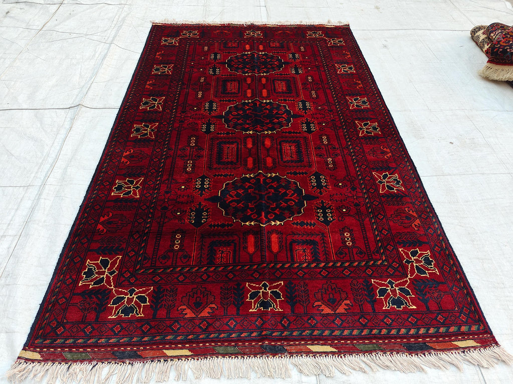 4x7 Bukhara Rug|Handwoven Wool Area Rug Traditional Oriental Carpet for Living Room Unique Etsy Find, Farm House Rug, Bedroom Rug 6.8x4.2 ft