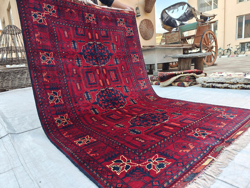 4x7 Bukhara Rug|Handwoven Wool Area Rug Traditional Oriental Carpet for Living Room Unique Etsy Find, Farm House Rug, Bedroom Rug 6.8x4.2 ft
