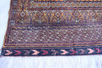 Handwoven 100% Silk Afghan Glassac Rug – 5.4x3.1 ft | Vintage Bohemian Area Rug | Unique Tribal Design | Small Living Room Accent, Bedroom.