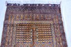 Handwoven 100% Silk Afghan Glassac Rug – 5.4x3.1 ft | Vintage Bohemian Area Rug | Unique Tribal Design | Small Living Room Accent, Bedroom.