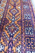 Handwoven 100% Silk Afghan Glassac Rug – 5.4x3.1 ft | Vintage Bohemian Area Rug | Unique Tribal Design | Small Living Room Accent, Bedroom.