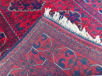 6.3x2.10 ft -Handmade Bukhara Runner Rug Traditional Afghan Wool Carpet - Vintage Red & Black Hallway Runner, Entryway Runner, Kitchen Rug