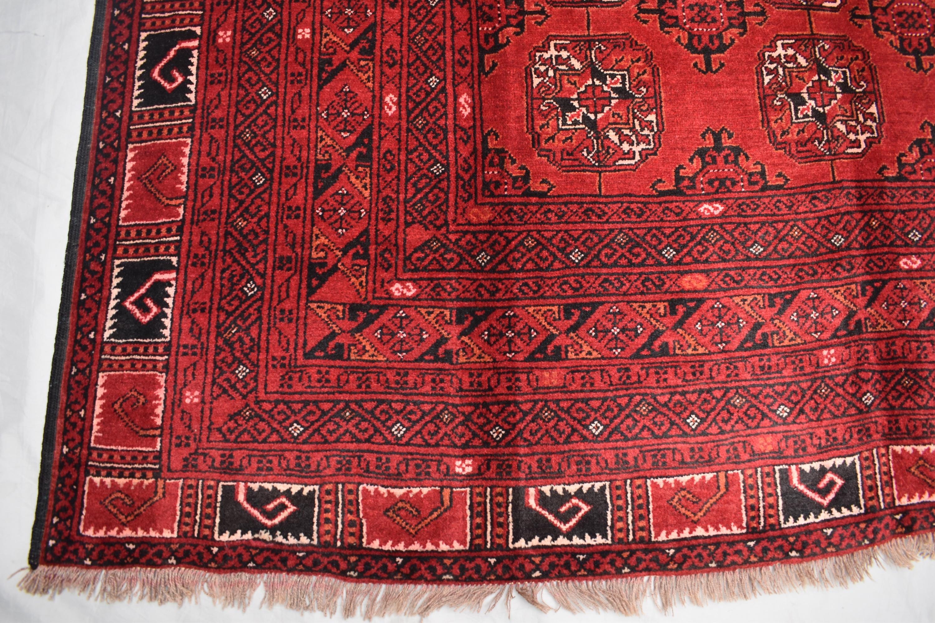 9.5x6.2 ft Vintage Antique Ahal Gul Rug- Handmade Afghan Tribal Wool Carpet, Boho Chic Décor, Farm House Rug, Kitchen Rug, Living Room Rug
