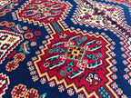 Handmade Afghan Yousafi Rug 6.8x5 ft - Tribal Wool Carpet, Vintage Boho Area Rug, Ethnic Home Décor, Living room Rug, Bedroom Rug