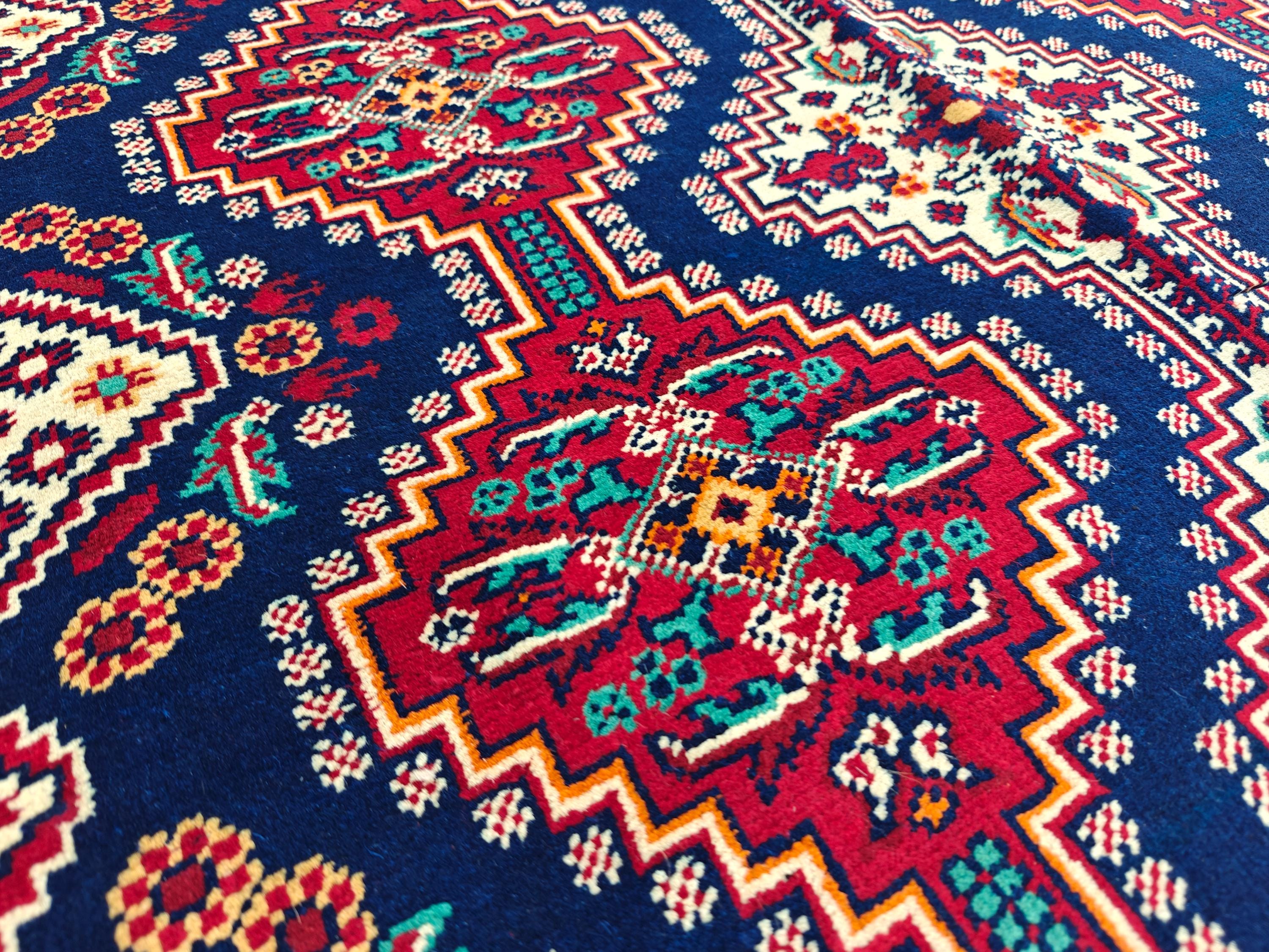 Handmade Afghan Yousafi Rug 6.8x5 ft - Tribal Wool Carpet, Vintage Boho Area Rug, Ethnic Home Décor, Living room Rug, Bedroom Rug