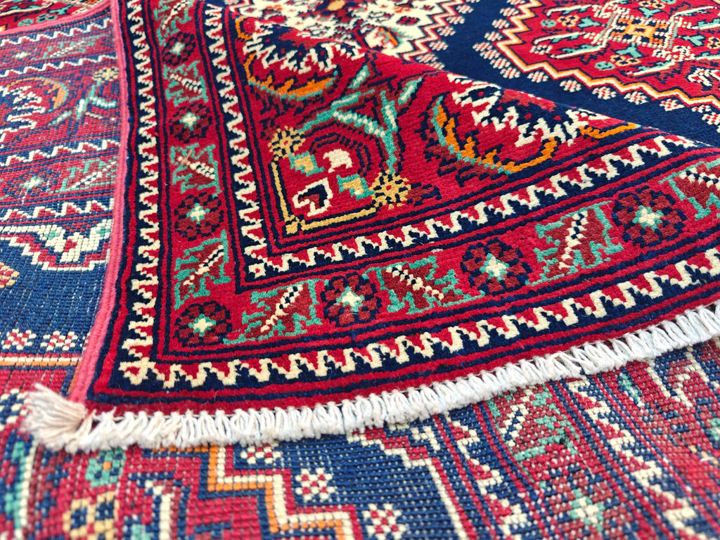 Handmade Afghan Yousafi Rug 6.8x5 ft - Tribal Wool Carpet, Vintage Boho Area Rug, Ethnic Home Décor, Living room Rug, Bedroom Rug