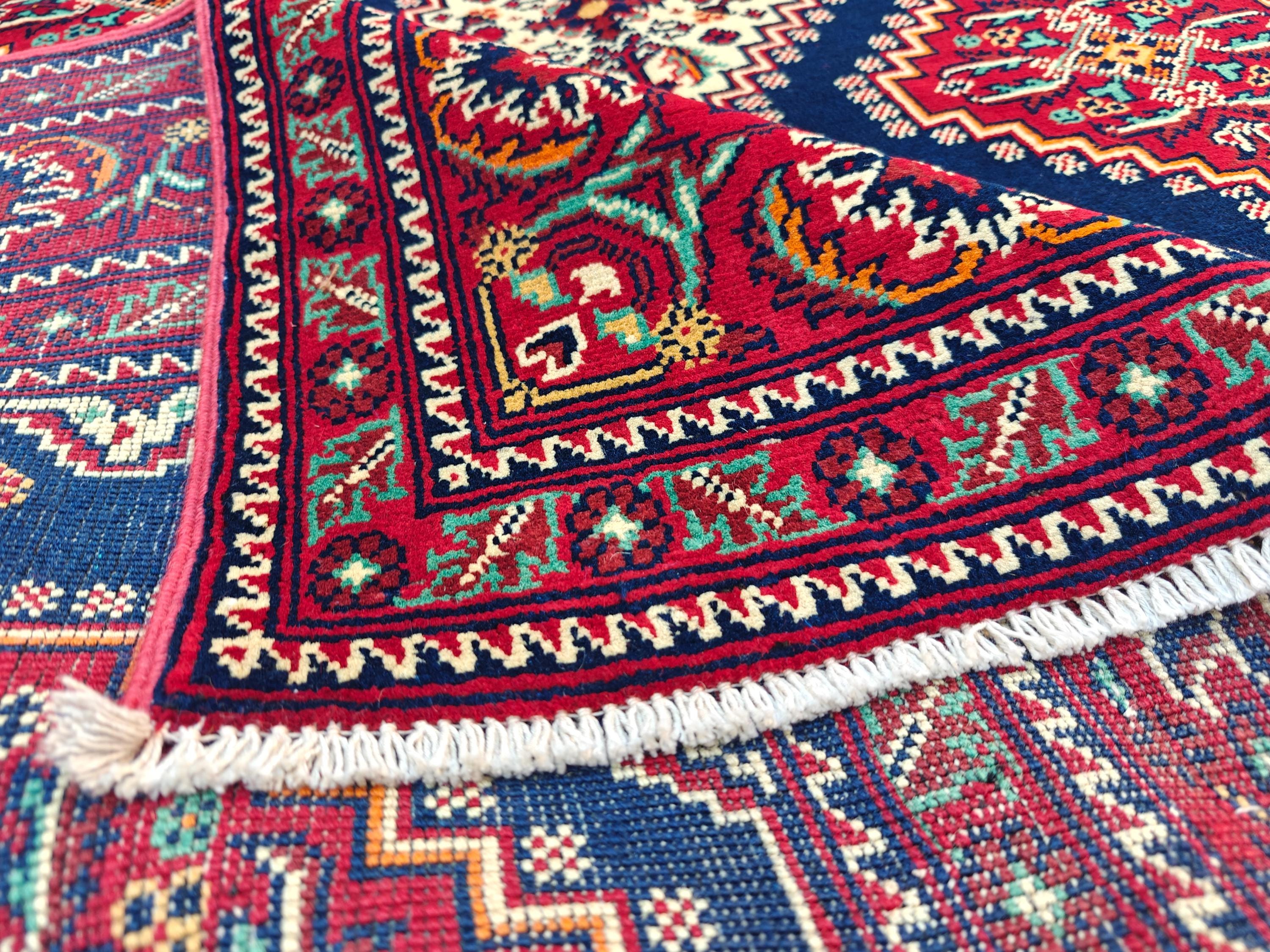 Handmade Afghan Yousafi Rug 6.8x5 ft - Tribal Wool Carpet, Vintage Boho Area Rug, Ethnic Home Décor, Living room Rug, Bedroom Rug