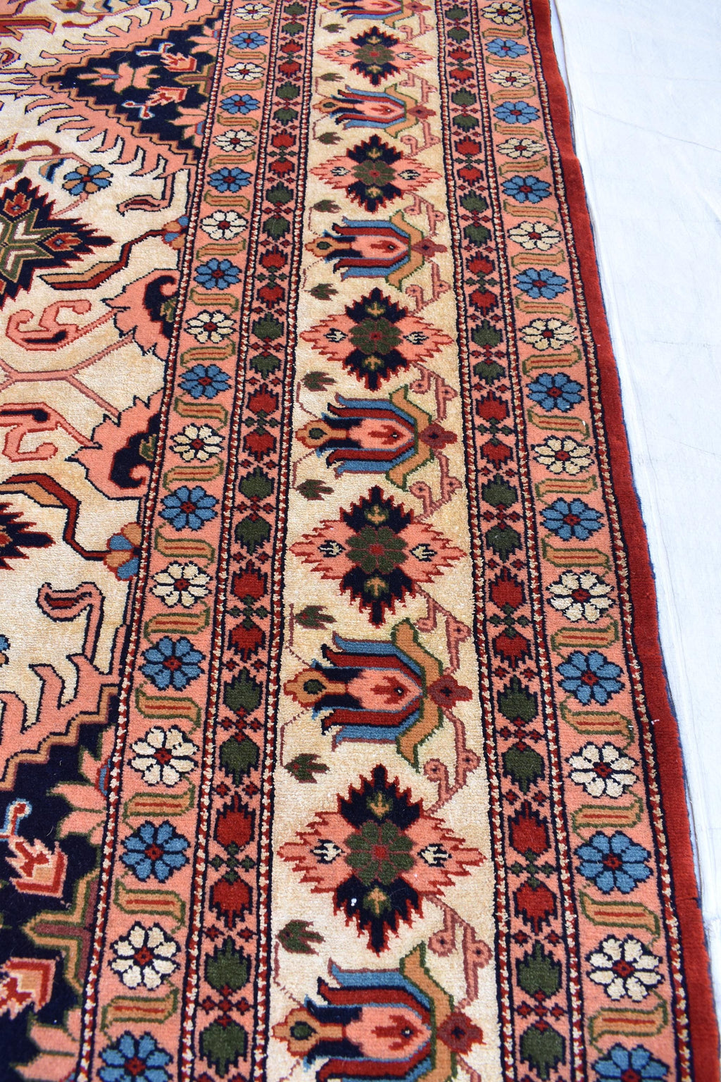 7x10 80% Silk Kazak Rug-Handcrafted Afghan Tribal Carpet, Luxurious Oriental Design, Living Room Rug, Boho Home Decor, Bedroom Rug 9.11x7 ft