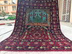 Belgian Prayer Mat 4.5x3.2 ft - Handwoven Wool Rug, Islamic Prayer Carpet, Small Area Rug for Home Decor, Wall Hanging Rug, Home Decor