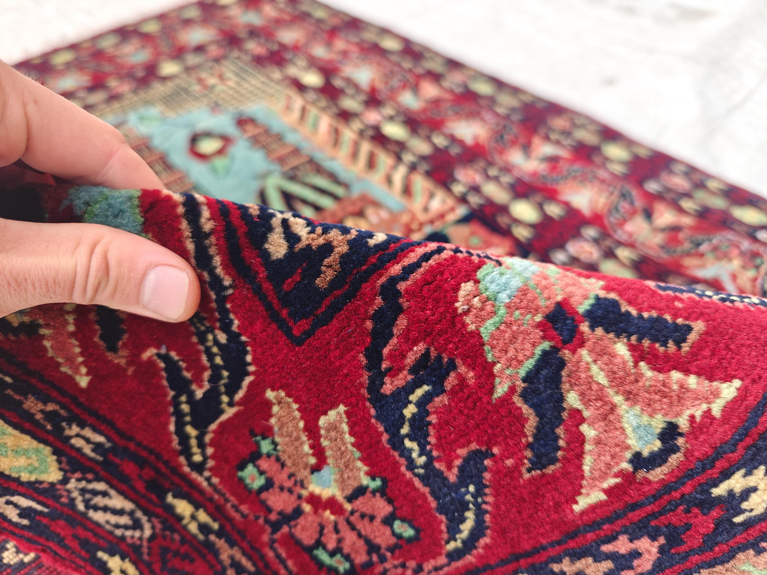 Belgian Prayer Mat 4.5x3.2 ft - Handwoven Wool Rug, Islamic Prayer Carpet, Small Area Rug for Home Decor, Wall Hanging Rug, Home Decor