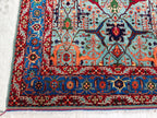 Authentic Beljik Chobi Rug 7x4.4 ft - Handwoven Afghan Wool Carpet, Traditional Oriental Area Rug, Unique Home Decor, Living Room Rug