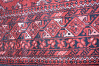 1992 Antique Waziri Runner Rug 9.3 x 3 ft | Handwoven Wool Carpet | Traditional Tribal Waziri Design | Vintage Runner for Hallway