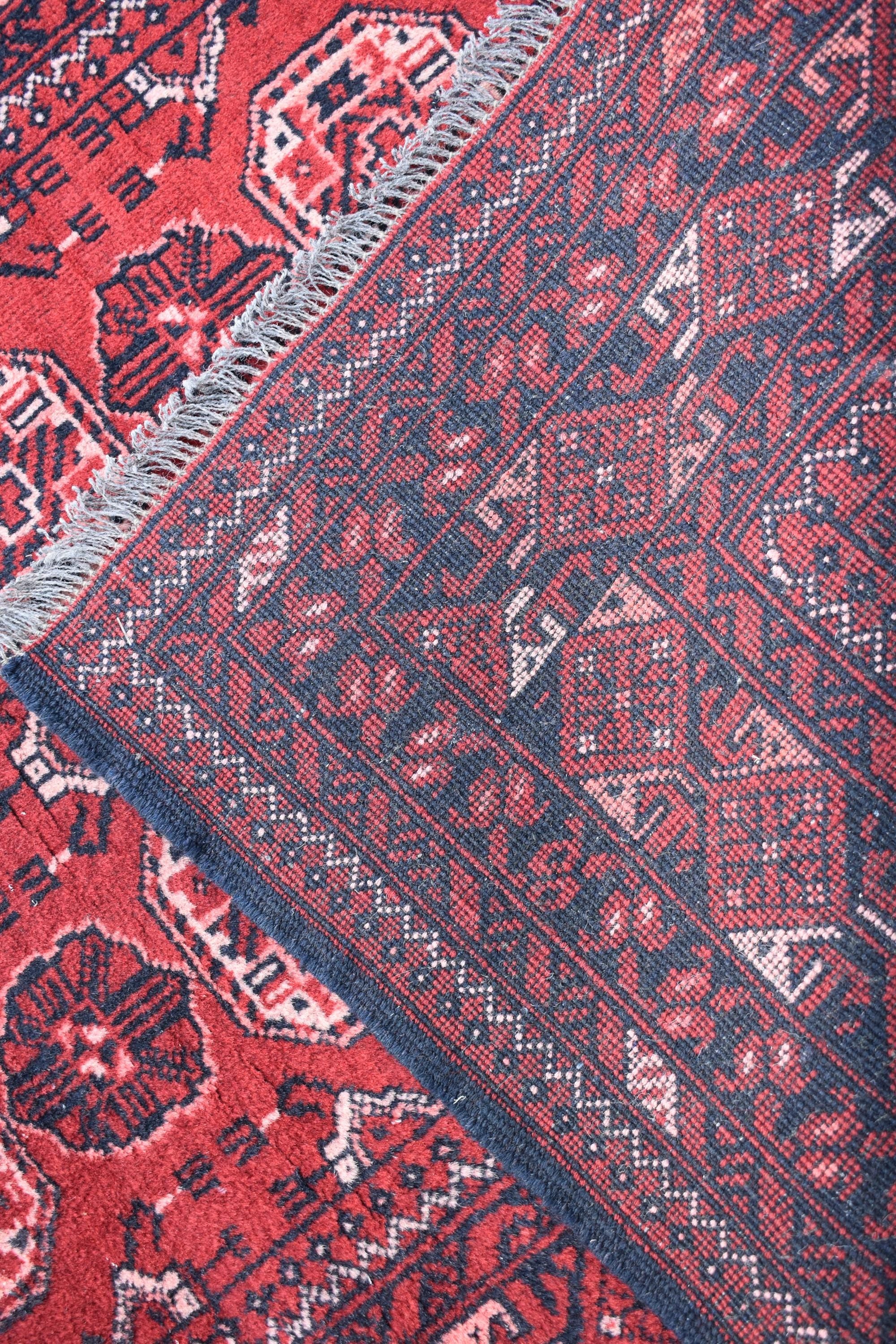 1992 Antique Waziri Runner Rug 9.3 x 3 ft | Handwoven Wool Carpet | Traditional Tribal Waziri Design | Vintage Runner for Hallway