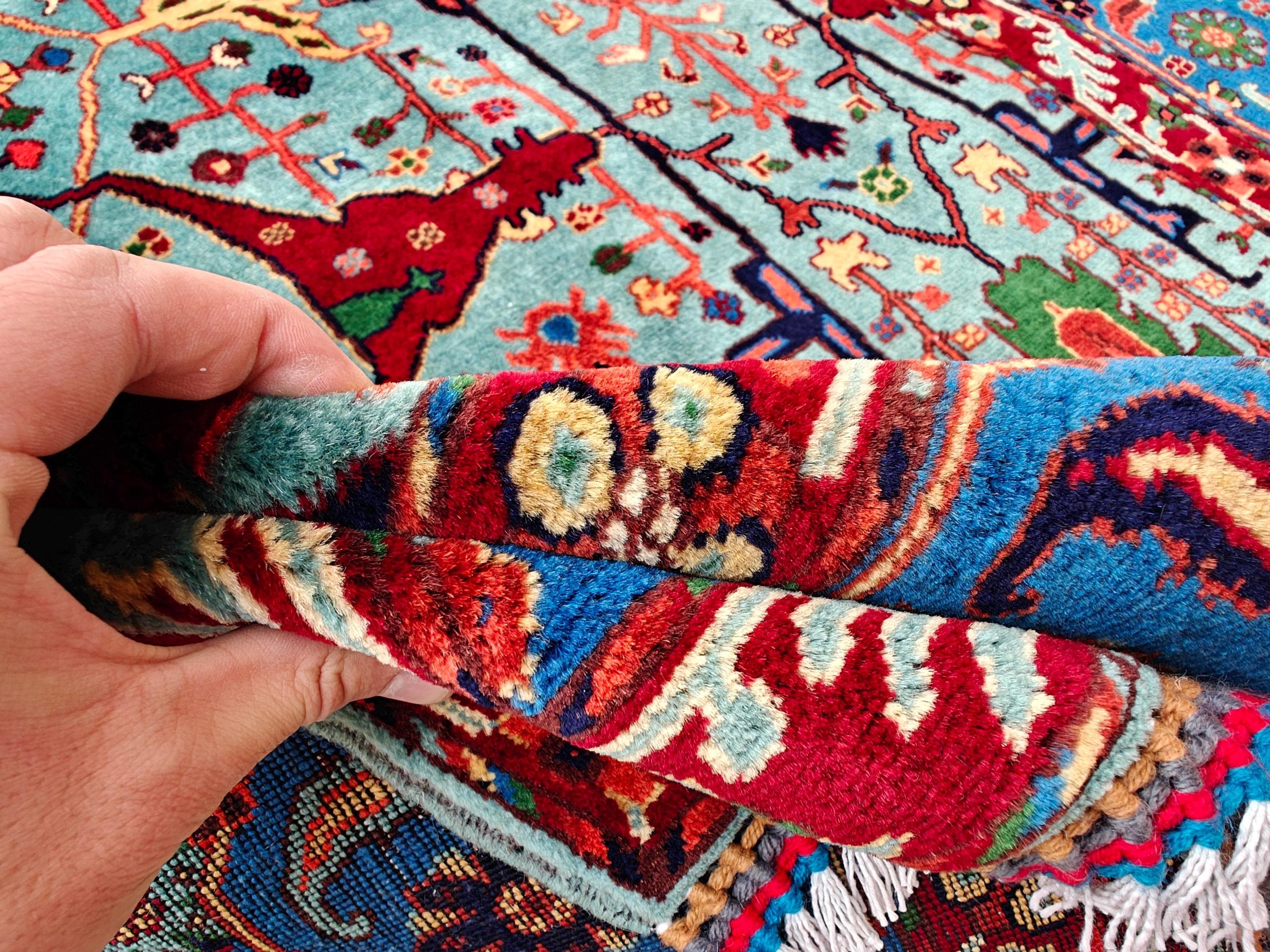 Authentic Beljik Chobi Rug 7x4.4 ft - Handwoven Afghan Wool Carpet, Traditional Oriental Area Rug, Unique Home Decor, Living Room Rug