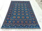 Authentic Beljik 6.7x4.5 ft - Handwoven Afghan Wool Carpet, Traditional Oriental Area Rug, Unique Home Decor, Living Room, Bedroom Rug