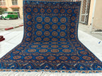 Authentic Beljik 6.7x4.5 ft - Handwoven Afghan Wool Carpet, Traditional Oriental Area Rug, Unique Home Decor, Living Room, Bedroom Rug