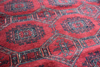 Vintage Wool Rug 8.10 x 6.4 ft | Antique Handwoven Carpet | Traditional Tribal Design | Vintage Area Rug for Living Room or Dining Room.