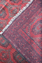 Vintage Wool Rug 8.10 x 6.4 ft | Antique Handwoven Carpet | Traditional Tribal Design | Vintage Area Rug for Living Room or Dining Room.