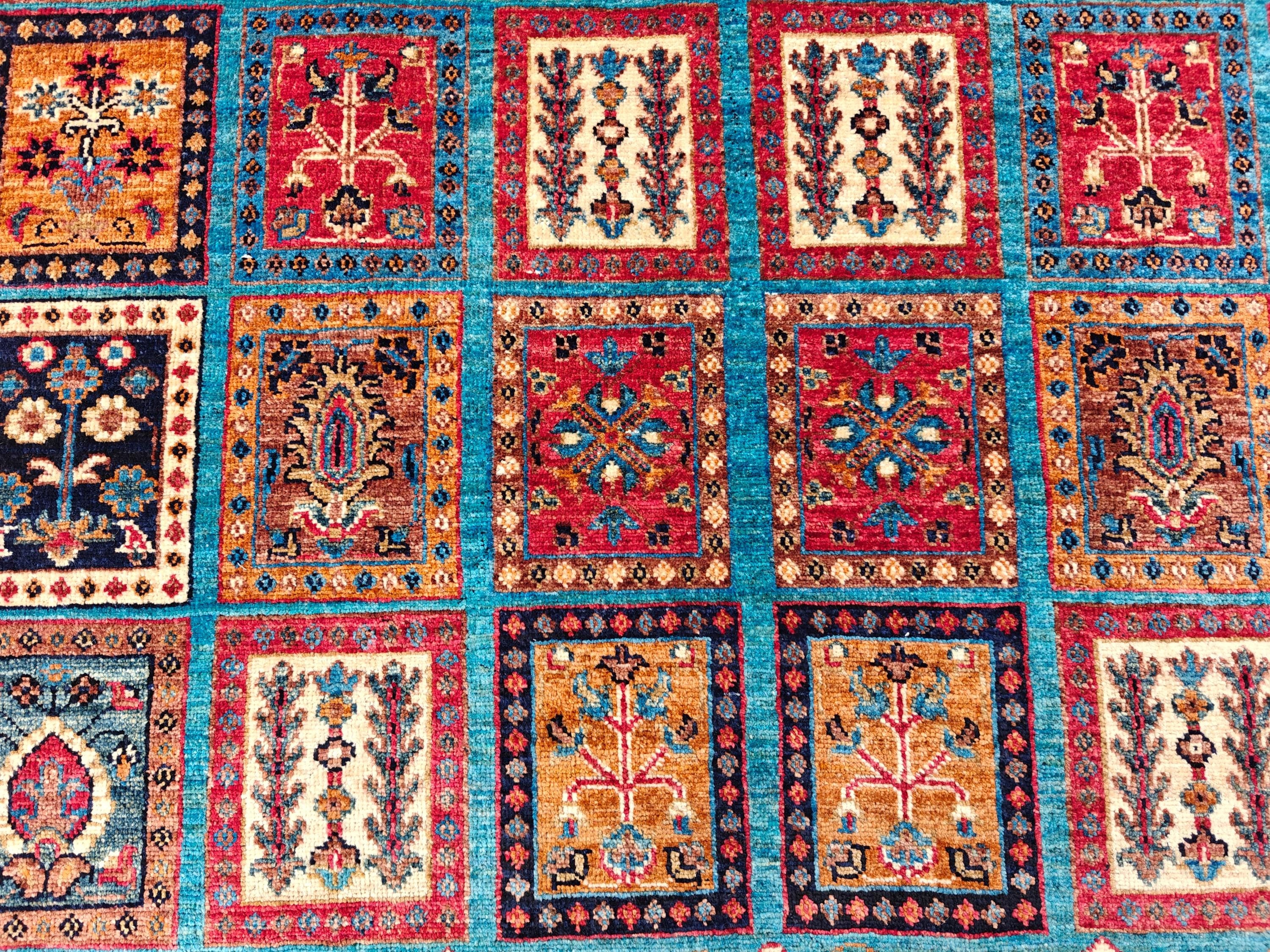 6.9x5.2 ft Handmade Afghan Chobi Rug-Authentic Wool Carpet, Traditional Oriental Area Rug for Home Decor, Living Room Rug, Office Rug