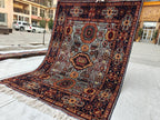 Authentic Mamluk Beljik Rug 4.8x3.4 ft - Handwoven Afghan Wool Carpet, Intricate Oriental Design, Perfect for Home Decor,