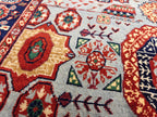 Authentic Mamluk Beljik Rug 4.8x3.4 ft - Handwoven Afghan Wool Carpet, Intricate Oriental Design, Perfect for Home Decor,
