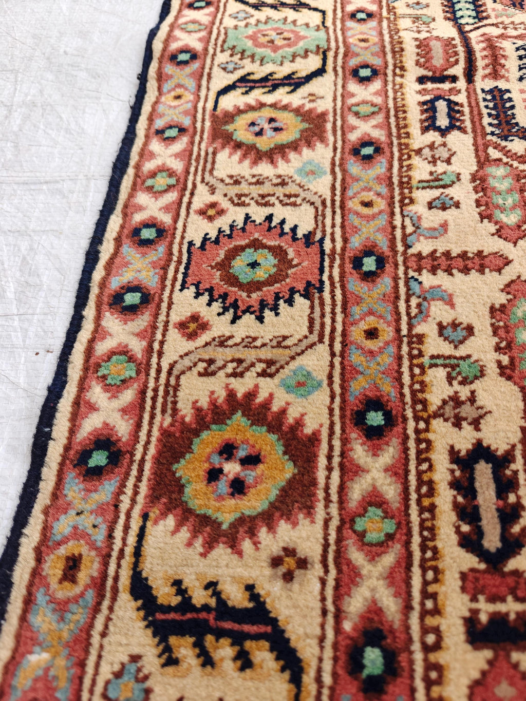 4.10x3.4 ft Handmade Beljik Gandumi Rug Authentic Afghan Wool Carpet, Traditional Oriental Design, Perfect for Home Decor, Entryway Rug"