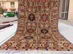 4.10x3.4 ft Handmade Beljik Gandumi Rug Authentic Afghan Wool Carpet, Traditional Oriental Design, Perfect for Home Decor, Entryway Rug"