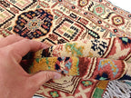 4.10x3.4 ft Handmade Beljik Gandumi Rug Authentic Afghan Wool Carpet, Traditional Oriental Design, Perfect for Home Decor, Entryway Rug"