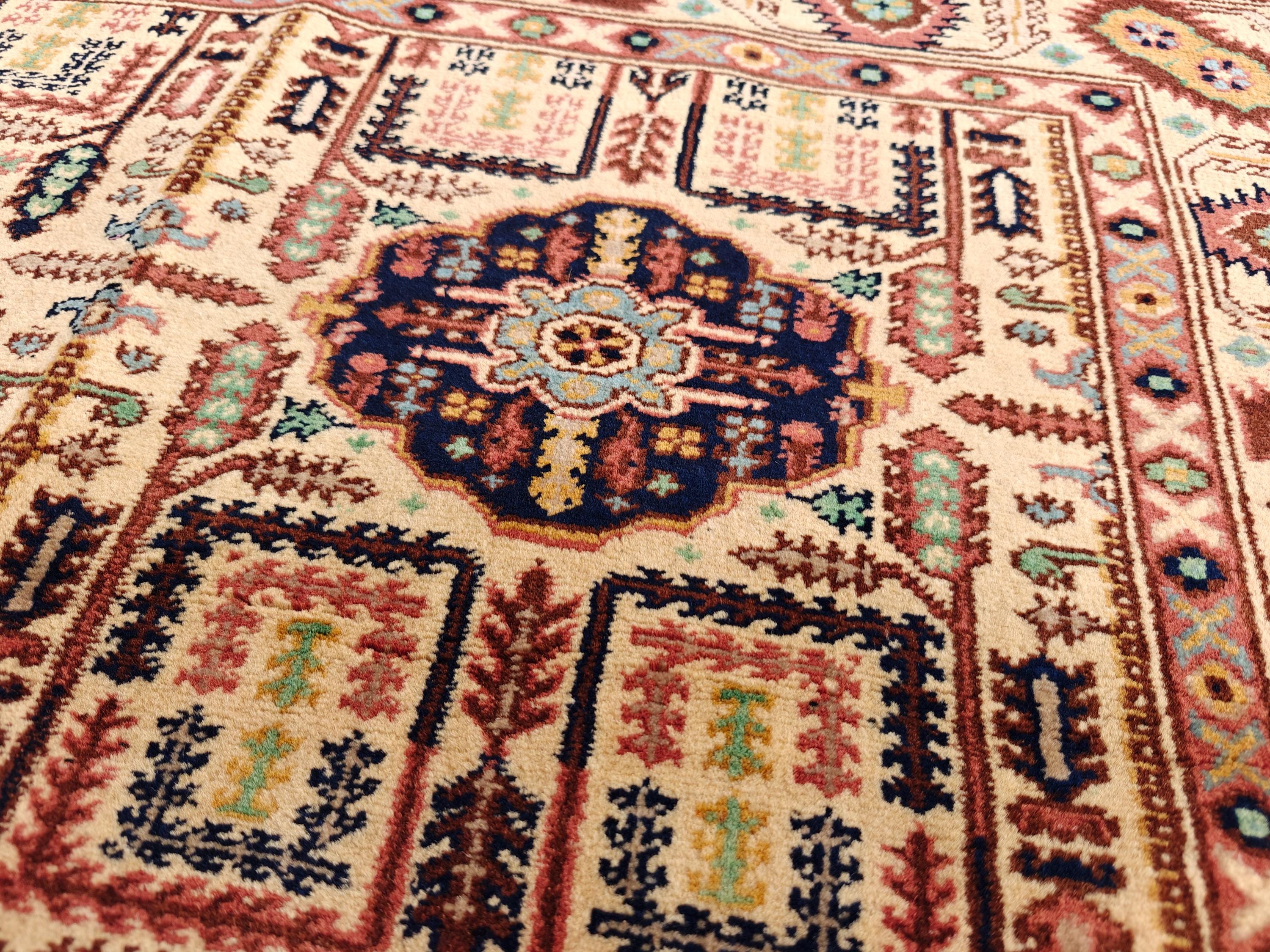 4.10x3.4 ft Handmade Beljik Gandumi Rug Authentic Afghan Wool Carpet, Traditional Oriental Design, Perfect for Home Decor, Entryway Rug"